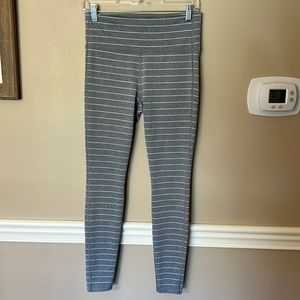 Athleta Gray Striped Leggings